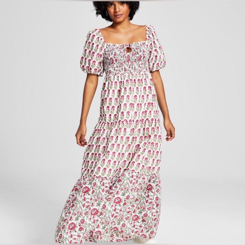 And Now This Smocked Floral Maxi Dress – XS